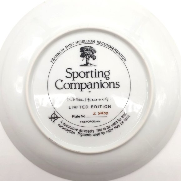 Sporting Companions Collector Plate By Nigel Hemming Numbered Lab Hunting Dogs - Picture 8 of 8